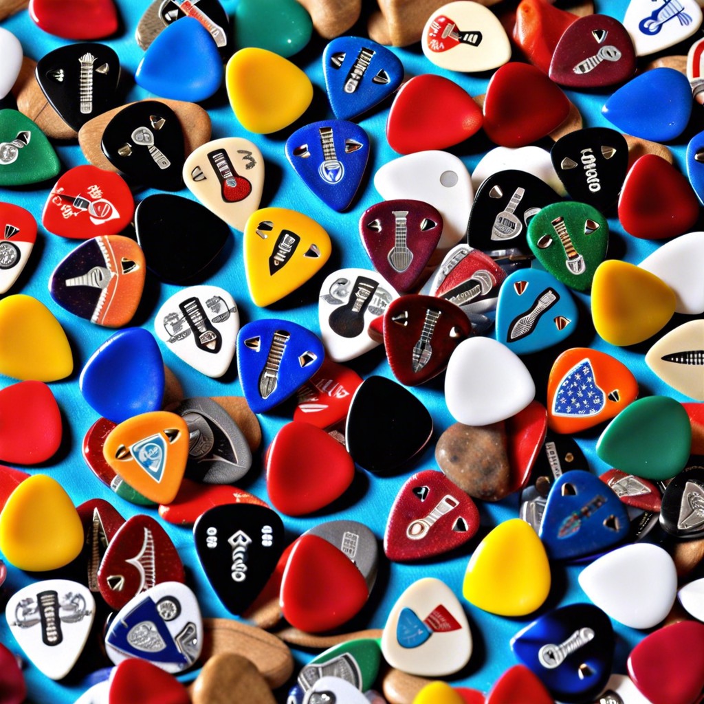 guitar pick charms attach mini guitar picks with their images or autographs