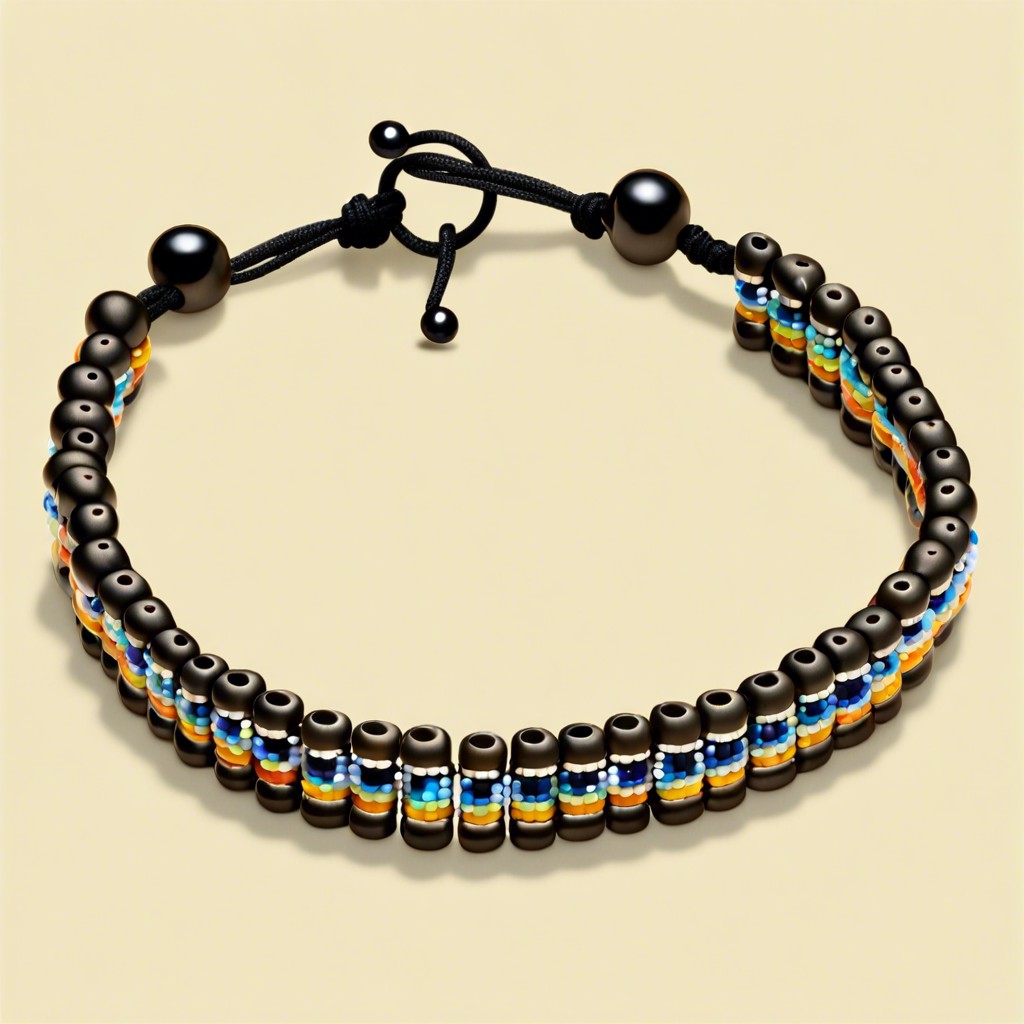 o.s morse code beads in dot dash sequence for the song s.o.s